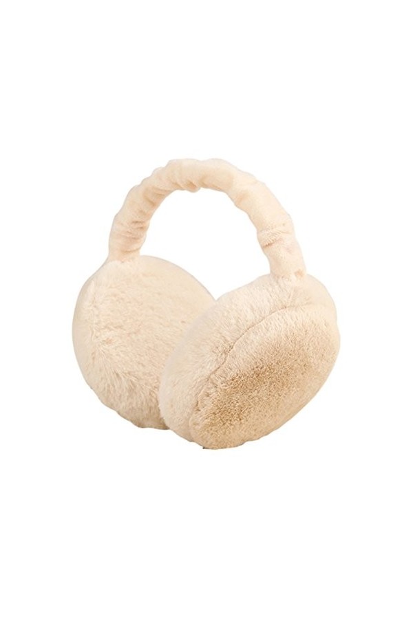 LUOEM Cache-oreilles dHiver Unisexe Anti Froid Cache-Oreilles En Peluche Chaud Pour Femme Homme Beige 