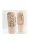 TJOIUY Gants dhiver Femmes Mode Tricot Torsion Fleurs Mitaines Hiver Femme Plus Cachemire Velours épaississement étudiant Ch