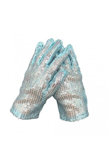 Gants Femme， 1 paires mode unisexe adulte paillettes gants courts paillettes scène Performance gants danse brillant Stretch g