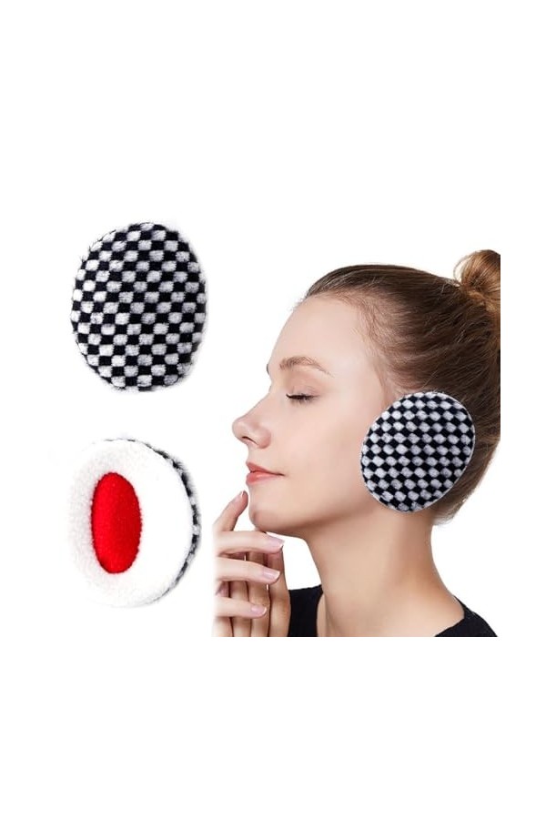 KXUSW 1 Paire Cache-Oreilles Femme/Homme，Protege Oreille，Cache-Oreilles,Cache-Oreilles Antigel, Cache-Oreilles Chauds Grille