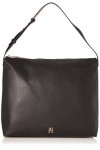 Tommy Hilfiger Cabas Femme Sac TH Casual Hobo Fermeture Éclair, Noir Black , Taille Unique