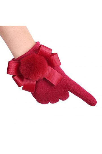 Gants de conduite pour femme avec écran tactile, Rouge, taille unique