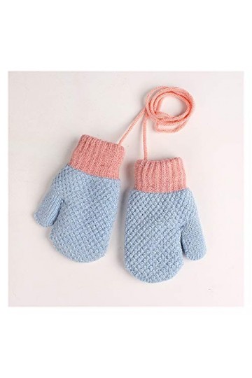 Aolongjs Gants tricotés Nouvelle Mode Hiver en Peluche épais Chaud bébé Gants Mignon épais Tricot Mitaines Doigt Complet Gant