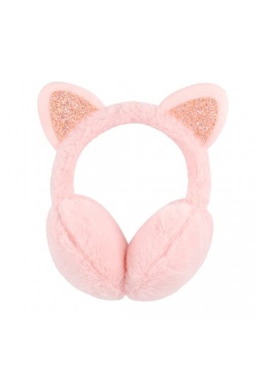 Cache-oreilles en fourrure synthétique pour femme et fille, rose, taille unique