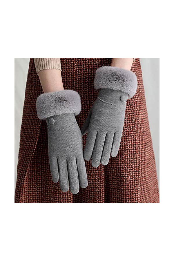LUOXUEFEI Gants Gants À Écran Tactile Femmes Gants Chauds dhiver Dames Conduisant des Mitaines À Doublure en Polaire