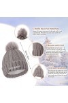 Hicarer 6 Pcs Set de Bonnets Écharpes et Gants dHiver Bonnets en Tricot à Pompons Gants à Écran Tactile Foulards Cache-Cou e