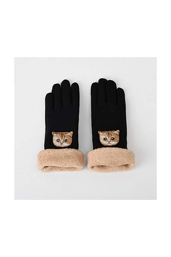 LUOXUEFEI Gants Broderie Féminine Plus Mitaines De Conduite Chaudes Et Épaisses pour Femmes Gants À Écran Tactile en Tricot d