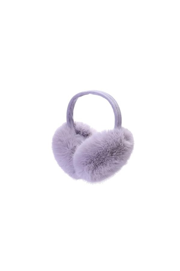 ARG Cache-oreilles en fausse fourrure pour femmes et filles, blanc, taille unique
