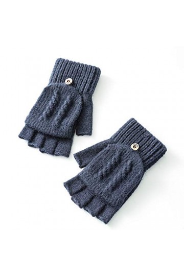 Gants sans Doigts pour Femmes,Mode Chaud Unisexe Tricoté Demi-Doigt Gants Extensibles Femmes Mitaines sans Doigts avec Couver