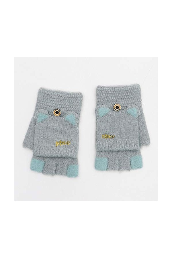 Gants sans Doigts pour Femmes,1 Paire De Gants Mi-Doigts Tricotés Créatifs pour Femmes Mitaines sans Doigts Gants Convertible