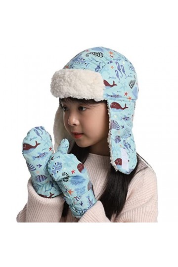 1 paire de gants - Motif animal camouflage - Automne hiver - Chaud - Cache-oreilles - Pour lextérieur - Taille L 2