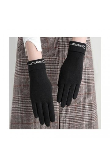 TJOIUY Gants dhiver Lettre dhiver pour Dames Sports coréens en Plein air équitation épais Chaud, antidérapant, Gants de Con