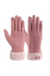 ZASFOU Gants dhiver en laine pour femme avec doublure en polaire thermique, épais et chaud,Gris,M