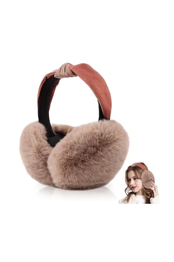 Casenly Cache-Oreilles Chauds pour Femmes, Cache-Oreilles en Peluche Pliable Cache-Oreilles Thermiques Cache-Oreilles Hiver D