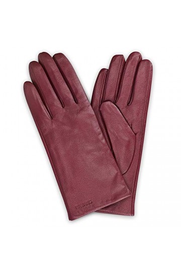 Navaris Gant tactile femme - Paire de gants en cuir agneau avec doublure cachemire pour écran tactile téléphone - Différentes