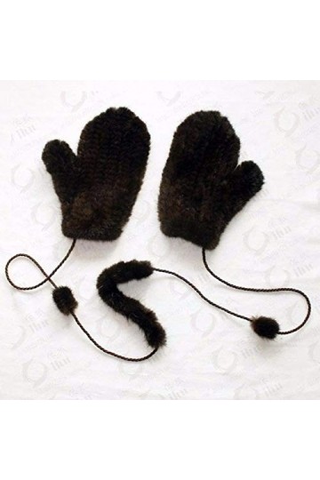 ZXCVBW Marque Mode Hiver Femmes Gants véritable 100% véritable Fourrure de Vison Gant tricoté Mitaines épaisse Fourrure Chaud