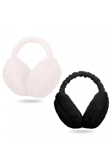 Drendapy 2 Pièces Cache Oreilles Chauds pour Femmes,Cache Oreilles Femme Mignon Cache Oreilles Ajustable Protection Contre Le