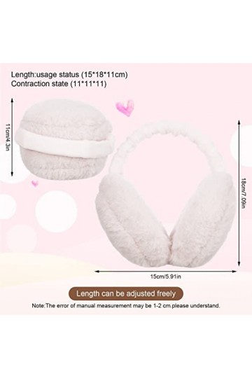 Drendapy 2 Pièces Cache Oreilles Chauds pour Femmes,Cache Oreilles Femme Mignon Cache Oreilles Ajustable Protection Contre Le