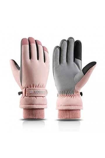 Weievarb Gants dhiver - Femmes Hiver Stretch Tricot Poignet Gel De Silice Antidérapant Écran Tactile Moufle Plus Velours Épa