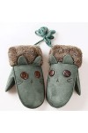 BUXIANGGAN Gants Gloves Hiver Filles Garçon Gants Mignon Dessin Animé Lapin Épaissir Chaud Polaire Gant Enfants Plein Doigt G
