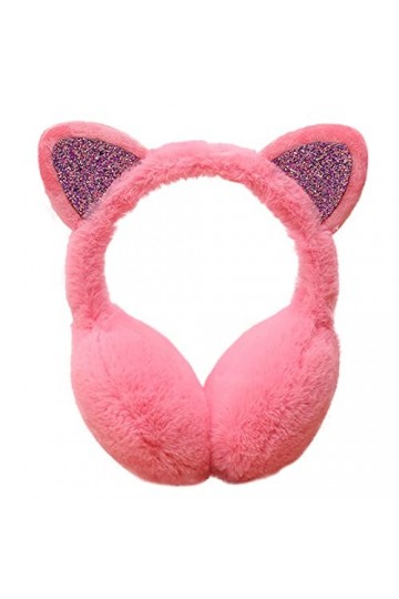 Cache-oreilles en fourrure synthétique pour femme et fille, rose, taille unique