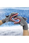 Gants tricotés gris mignons faits à la main pour lautomne et lhiver, gants au crochet rétro Zju74, gris, taille unique