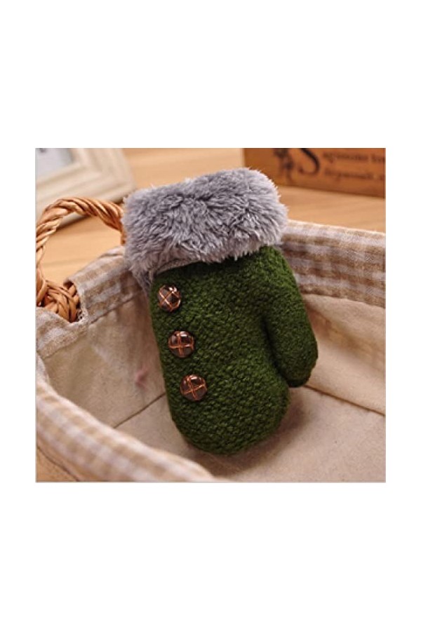 BUXIANGGAN Gants Gloves Garçons Hiver Épaississement Gants Filles Mitaines Chaudes Enfants Polaire À Tricoter Lourd À LIntér