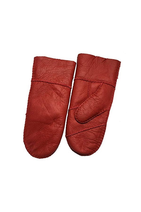 JBIVWW Femmes Gants Gants en Cuir dhiver de Gants très Chaud Gants dorigine for Dames Color : Pink Leather, Gloves Size : 
