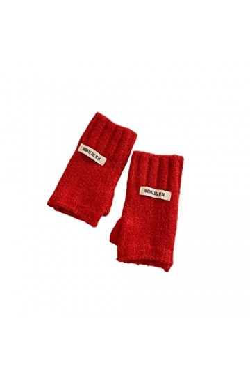 Yannaky Gants dhiver Gants Tendance De La Mode Féminine Gants Demi-Doigts-K