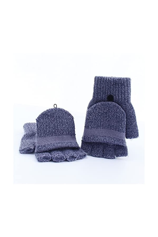 Yannaky Gants dhiver Écran Tactile Adulte dhiver Glants Magiques en Tricot Chaud-A1