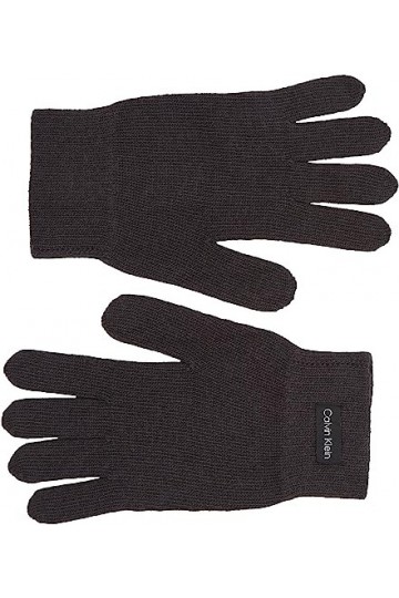 Calvin Klein Gants tricotés Essentiels, CK Black, Taille Unique Femme