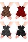 Bememo Gants de Gants WinterArm doigts avec le pouce trou pour Femme Couleur Set 1 type de court