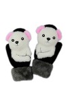 CHAW Gants en peluche mignons pour femmes et filles, motif dessin animé 3D en peluche, moufles chaudes - - M