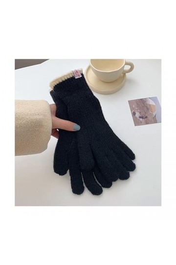 TJOIUY Gants dhiver Gants dhiver pour Femmes Mignons en Peluche Chaud Gants déquitation Femmes Gants Solides Femmes Gants 