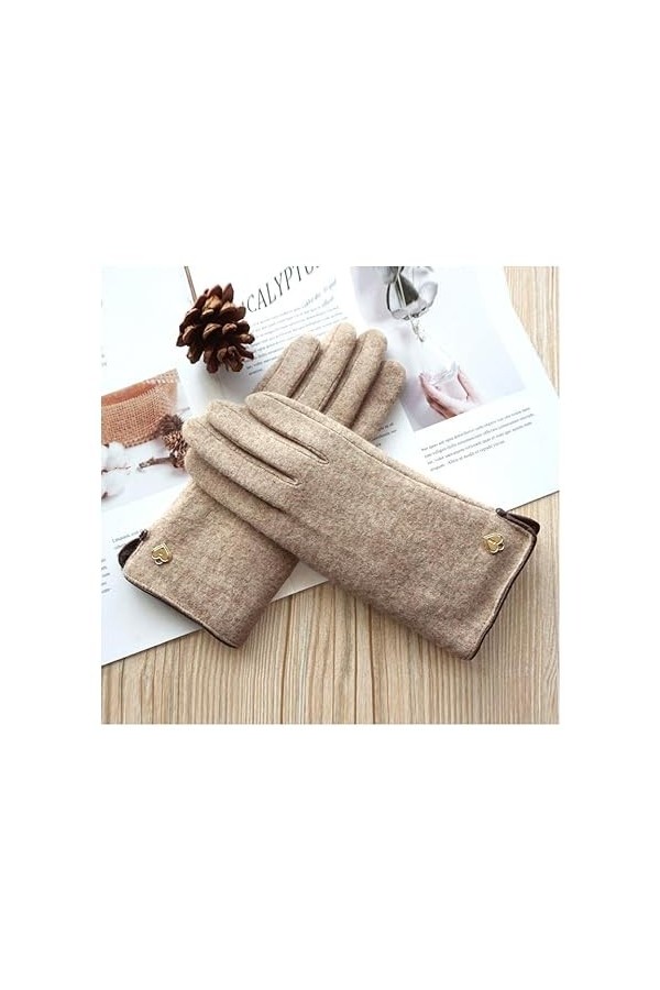 TJOIUY Gants dhiver Hiver Femmes Double Couche Plus Velours épais écran Tactile Chaud Conduite Gants Femme extérieur équitat