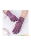 TJOIUY Gants dhiver Coréen Mignon Chat Broderie à lintérieur en Peluche Plein Doigt écran Tactile Gants de Conduite Femme H