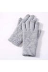 YJLGMM Hiver Chaud tricoté Gants de Doigt corneux Homme Massif de Laine Touch écran Mitaines Femmes épaisses Gants de Conduit