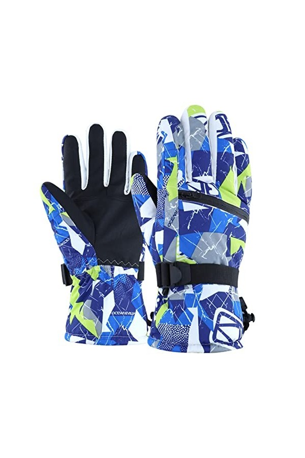 Gants dextérieur antidérapants et imperméables pour adultes, gants dhiver en polaire chaud, gants de cyclisme, coupe-vent, 