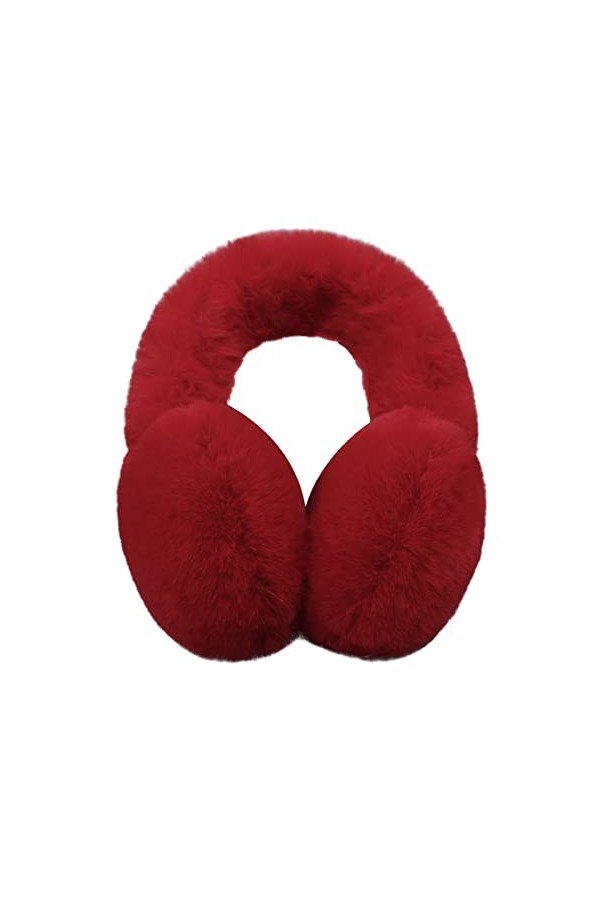 YJZQ Cache-oreilles thermiques en fausse fourrure pour femme et fille - Pour ski, course à pied - Cadeau de Noël réglable, ro