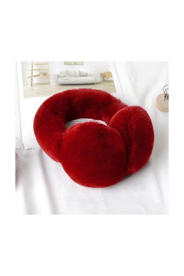 YJZQ Cache-oreilles thermiques en fausse fourrure pour femme et fille - Pour ski, course à pied - Cadeau de Noël réglable, ro