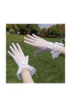 Gants dhiver Femmes Noir Blanc été UV-Proof Conduite Gants Maille résille Gants Dentelle Mitaines Doigt Complet Filles Dente
