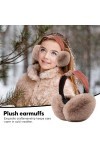 mizikuu Cache-oreilles en Peluche, Earmuffs dhiver Réglables Cache Oreilles Chaud Pliable Earmuffs dextérieur Protège-oreil