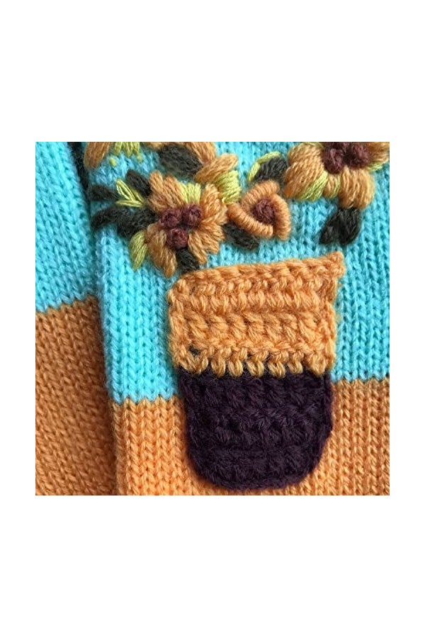 Gants Gants Chauds Pour Femmes Automne Et Hiver Gants Tricotés Brodés À La Main