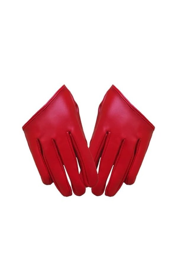 Gants dhiver Harajuku foncé Lolita Cool Fille Demi Paume Punk Goth Photo Accessoires Femme Danse discothèque Performance PU 