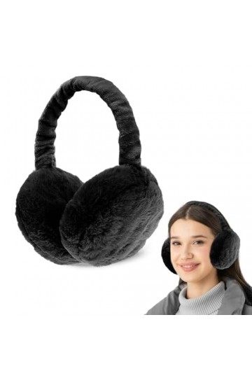 mizikuu Cache-oreilles en Peluche, Earmuffs dhiver Réglables Cache Oreilles Chaud Pliable Earmuffs dextérieur Protège-oreil