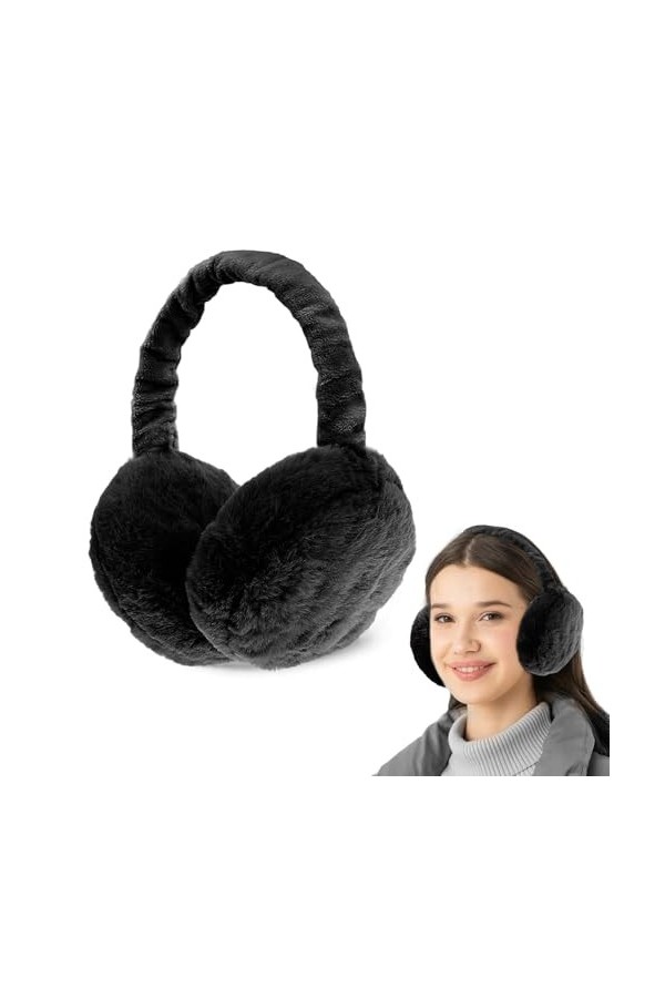 mizikuu Cache-oreilles en Peluche, Earmuffs dhiver Réglables Cache Oreilles Chaud Pliable Earmuffs dextérieur Protège-oreil