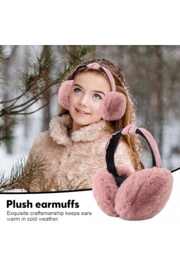 mizikuu Cache-oreilles en Peluche, Earmuffs dhiver Réglables Cache Oreilles Chaud Pliable Earmuffs dextérieur Protège-oreil