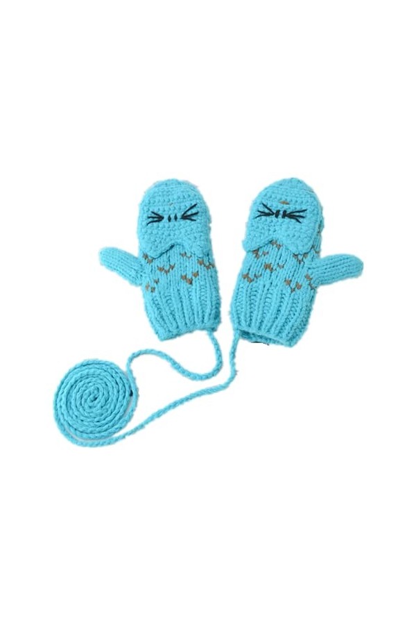 Gants Chauds Pour Femme Mitaines De Licou De Cyclisme Brodées Mignonnes Hiver Épaississant La Chaleur Et Les Gants De Dames E