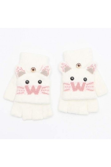 Gants sans Doigts pour Femmes,1 Paire De Gants Mignons Tricotés À Moitié Doigts pour Femmes Mitaines sans Doigts Gants Conver