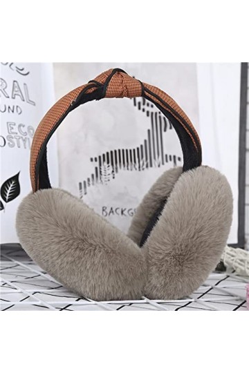 Cache-oreilles dhiver chaud pour femme - Bandeau réglable en peluche - Cache-oreilles en polaire - Pour femme